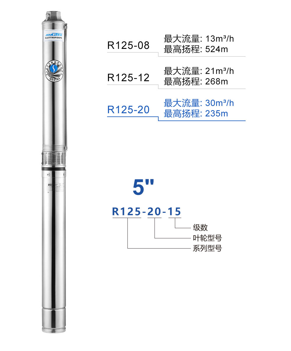 R125-20井用潜水泵产品介绍